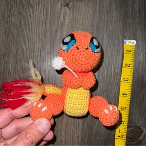 Handmade crochet Charmander Crochet, Inspired by Pokemon, Amigurumi Toys 5”